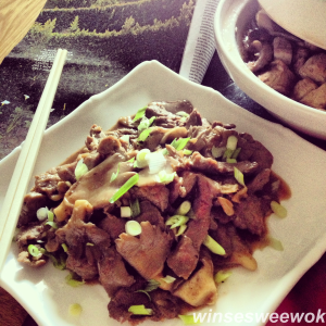 beef with oyster mushrooms